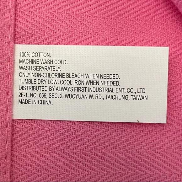 Kitchen Dish Towels 2 Piece Gift Set Pink "On Fleek" Multicolored Stripes New - Picture 8 of 8